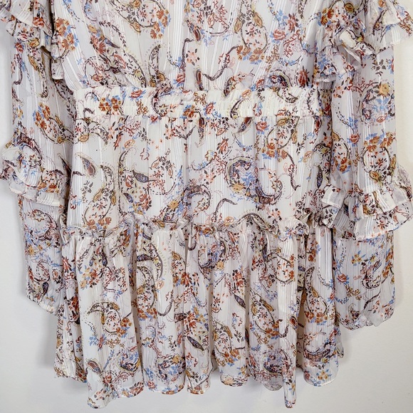 EN SAISON | RUFFLE NECK PAISLEY MINI DRESS - Picture 14 of 16